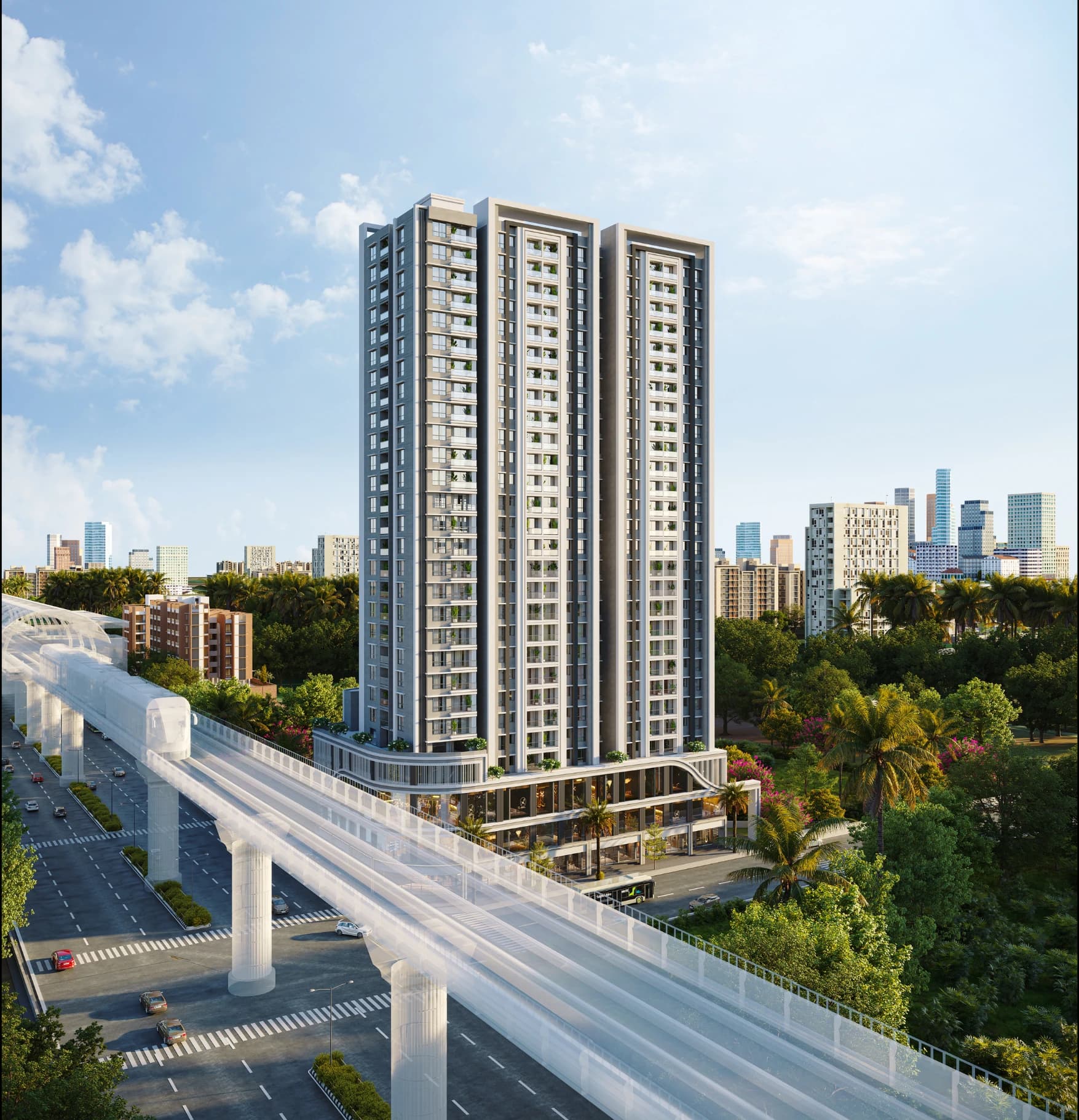 SSL Bellagio building exterior — Sonarpada, Dombivli East